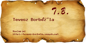 Tevesz Borbála névjegykártya